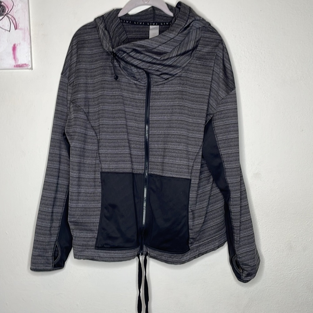 Livi Active adorable space dyed high neck and full zip hoodie,  size 18-20